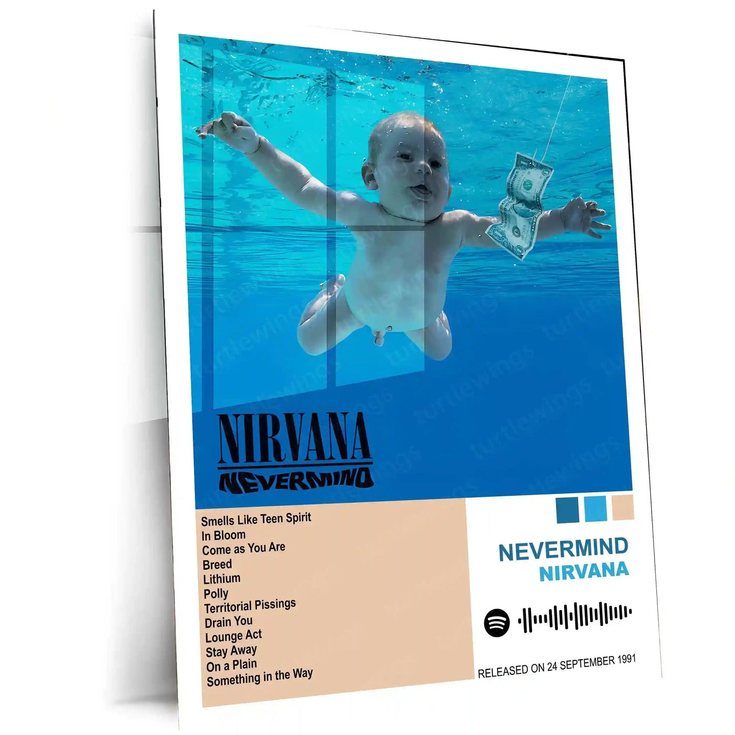 Nirvana Complete Collection | Set of 11 | Set of 4 | Set of 8| Album Posters Metal Frames Grunge Legacy. Iconic Albums. Timeless Wall Statement. - TURTLEWINGS
