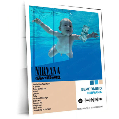 Nirvana Complete Collection | Set of 11 | Set of 4 | Set of 8| Album Posters Metal Frames Grunge Legacy. Iconic Albums. Timeless Wall Statement. - TURTLEWINGS
