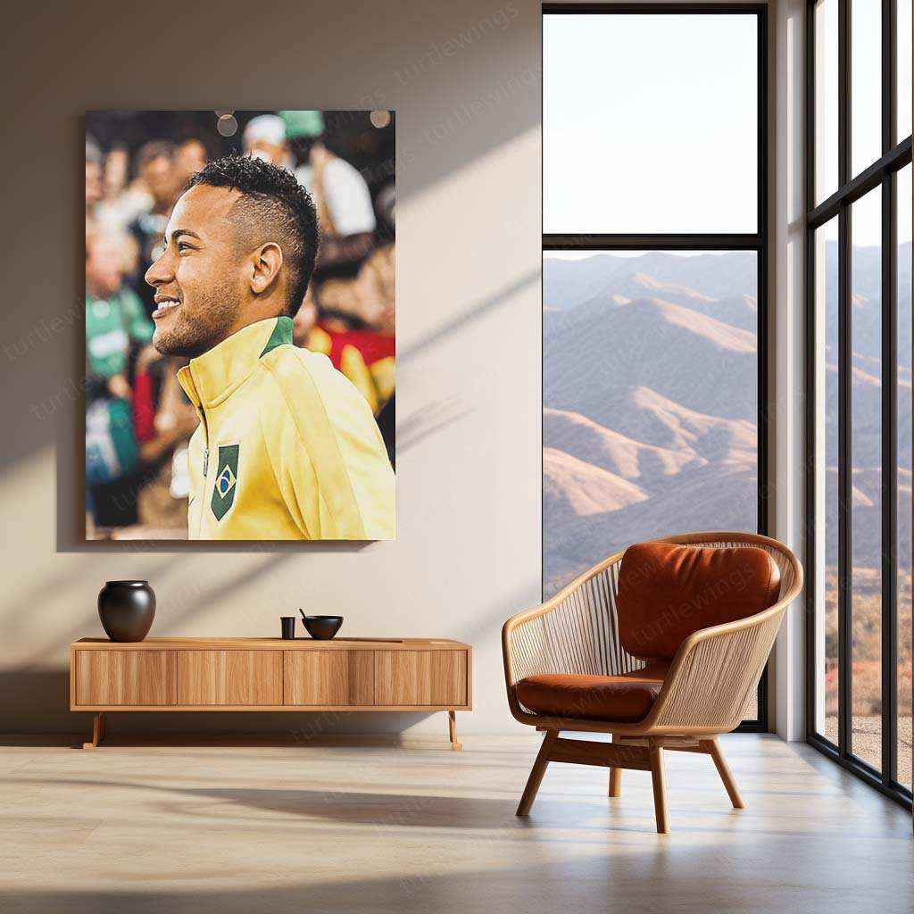 Neymar Jr. Metal Poster – Football Icon Wall Art - TURTLEWINGS