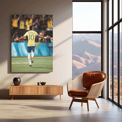 Neymar Jr. Metal Poster – Football Icon Wall Art 1 - TURTLEWINGS