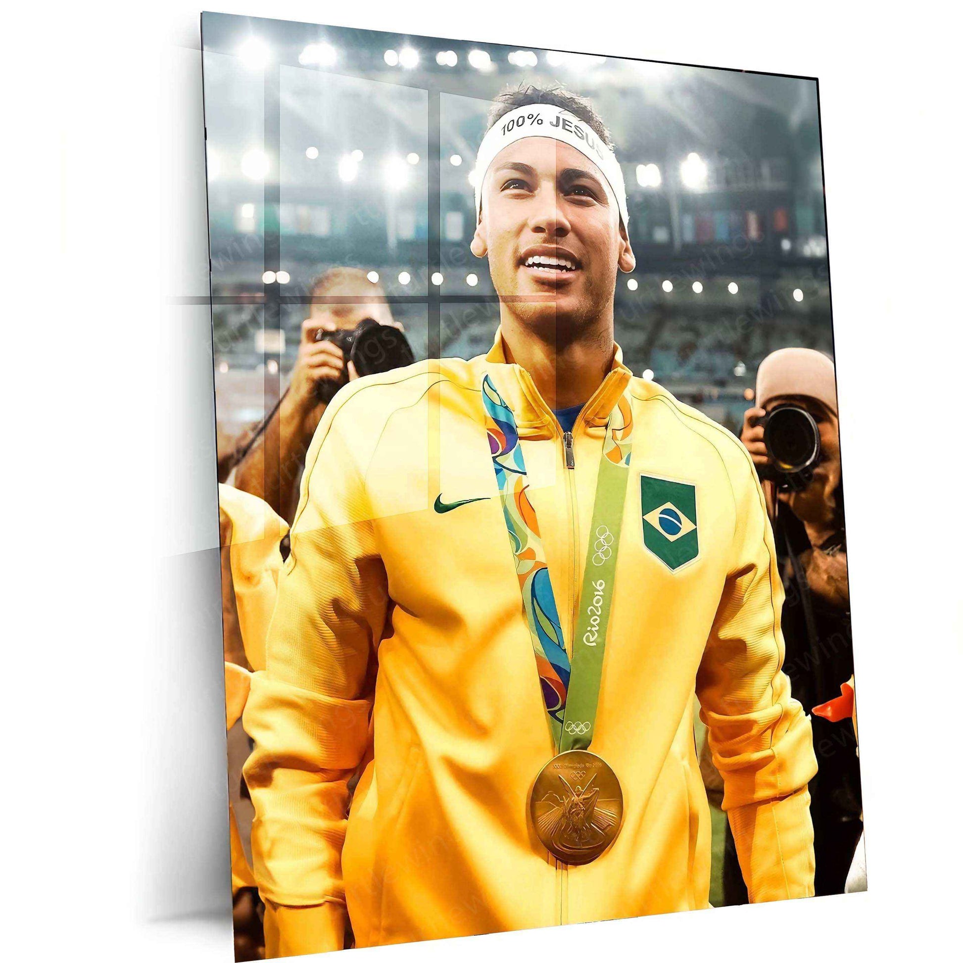 Neymar Jr. Metal Poster – Football Icon Wall Art 2 - TURTLEWINGS