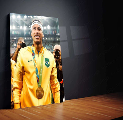 Neymar Jr. Metal Poster – Football Icon Wall Art 2 - TURTLEWINGS