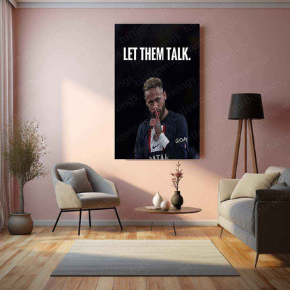 Neymar Jr. Metal Poster – Football Icon Wall Art 3 - TURTLEWINGS