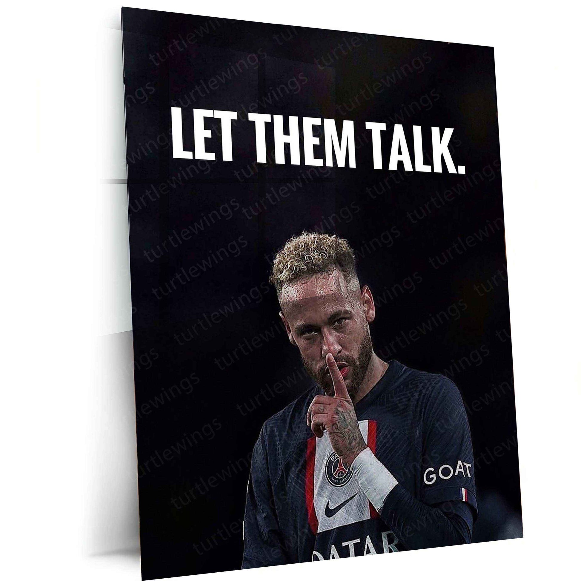 Neymar Jr. Metal Poster – Football Icon Wall Art 3 - TURTLEWINGS