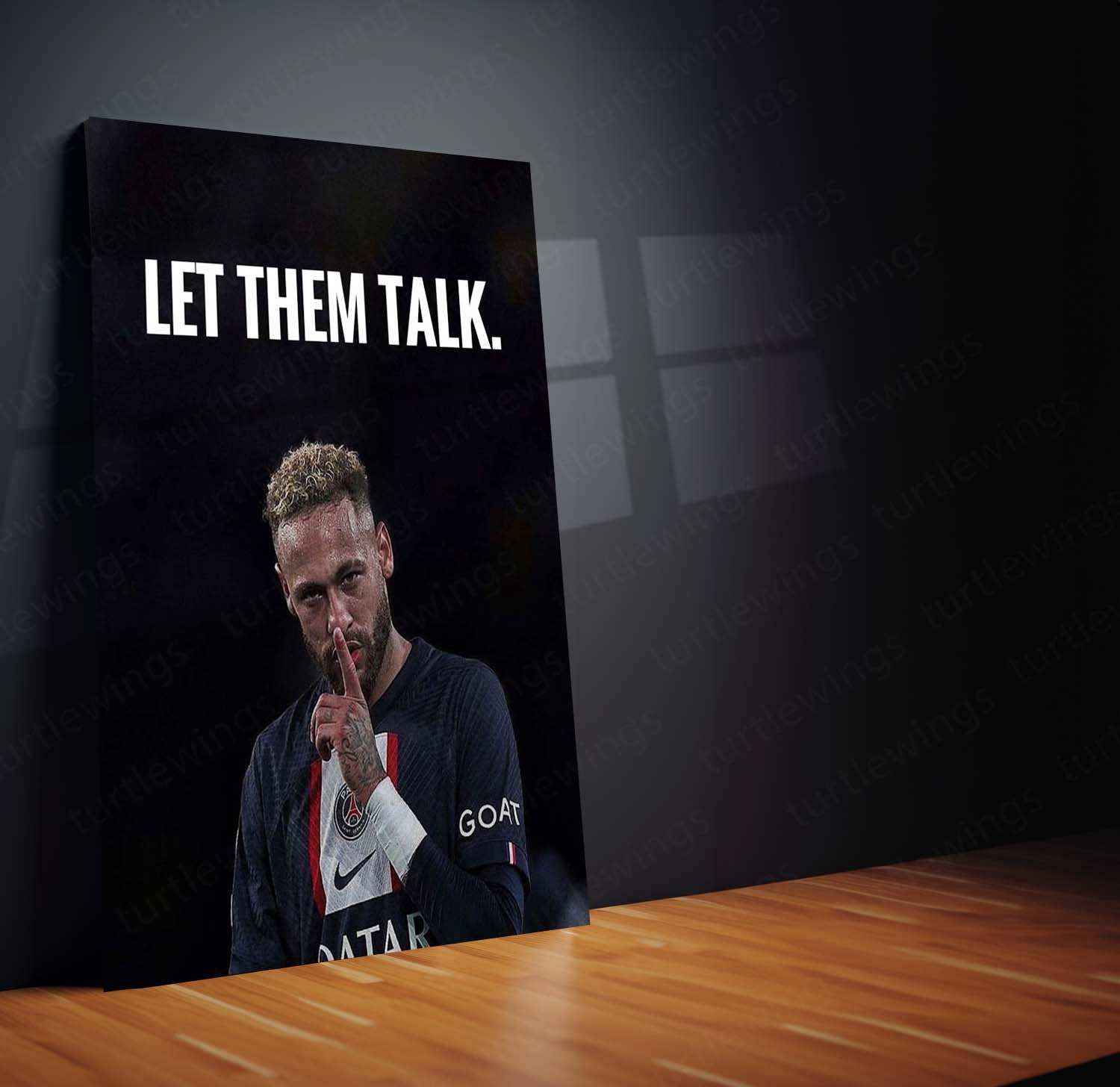 Neymar Jr. Metal Poster – Football Icon Wall Art 3 - TURTLEWINGS