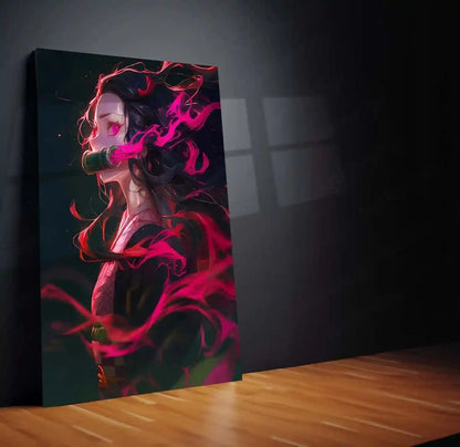 Anime Metal Poster | Nezuko Kamado Demon Slayer Metal Poster – Stunning Anime Art01 - TURTLEWINGS