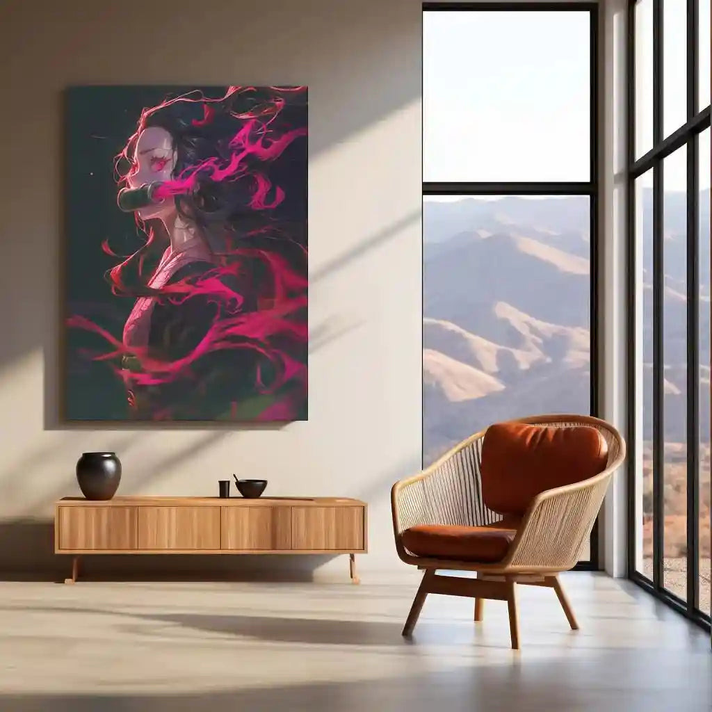 Anime Metal Poster | Nezuko Kamado Demon Slayer Metal Poster – Stunning Anime Art01 - TURTLEWINGS