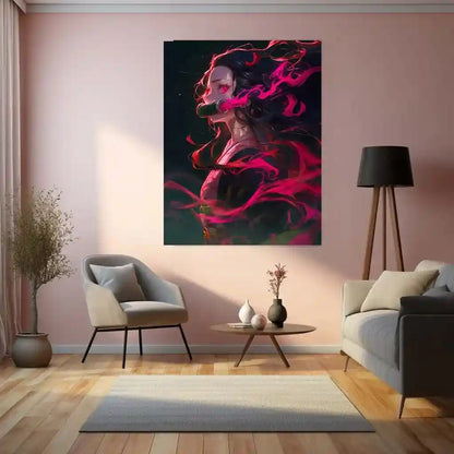 Anime Metal Poster | Nezuko Kamado Demon Slayer Metal Poster – Stunning Anime Art01 - TURTLEWINGS