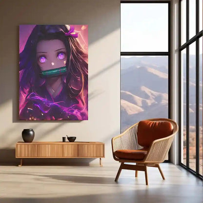 Anime Metal Poster | Nezuko Kamado Demon Slayer Metal Poster – Stunning Anime Art02 - TURTLEWINGS