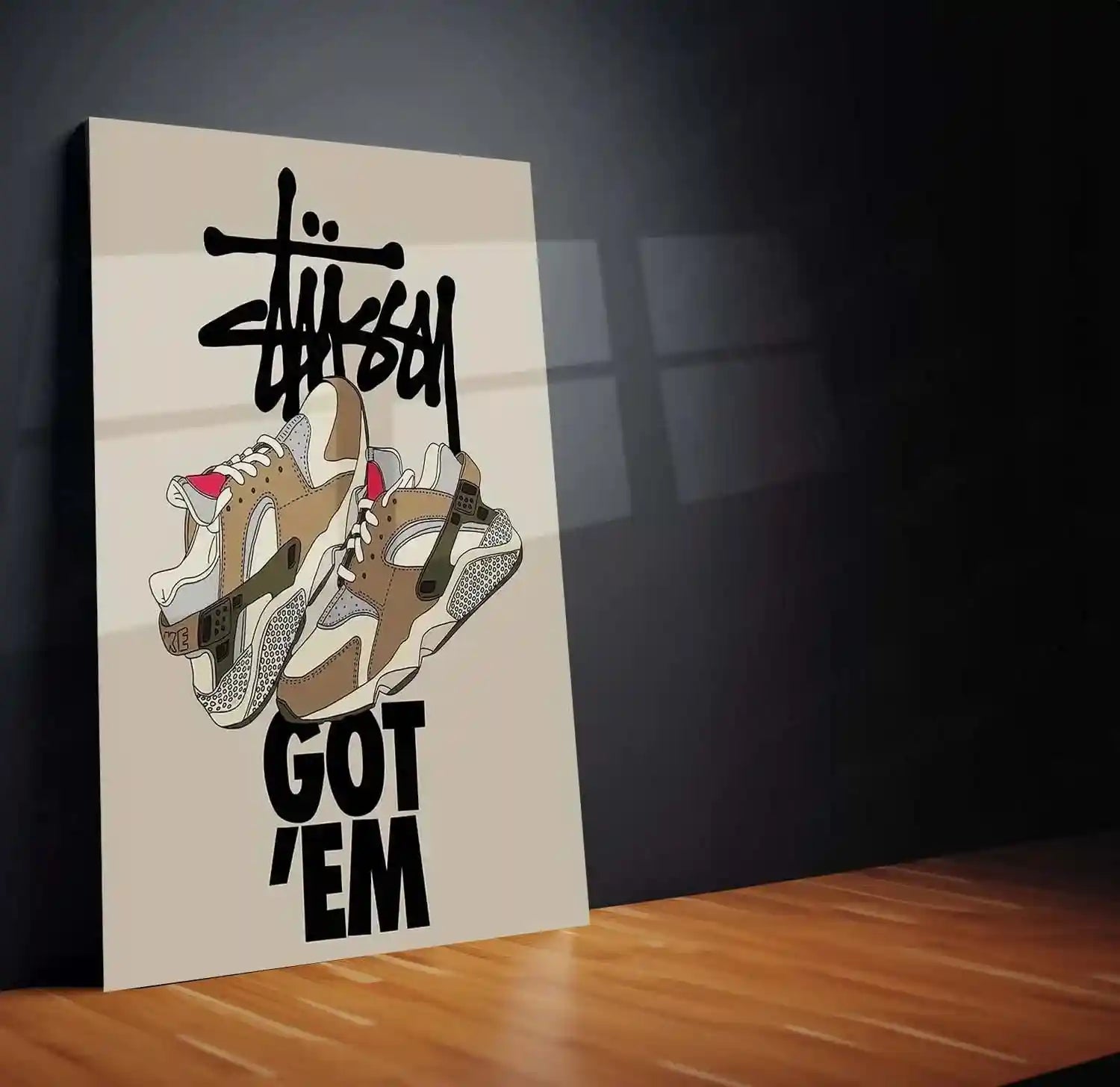 Abstract Metal Poster | Nike Sneaker Art Metal Poster – Bold & Stylish Decor 02 - TURTLEWINGS