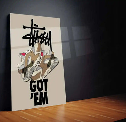 Abstract Metal Poster | Nike Sneaker Art Metal Poster – Bold & Stylish Decor 02 - TURTLEWINGS