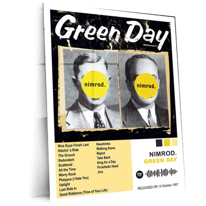 Green Day – Complete Album Collection | Set of 11 | Set of 8 | Set of 4 | Premium Metal Poster - TURTLEWINGS