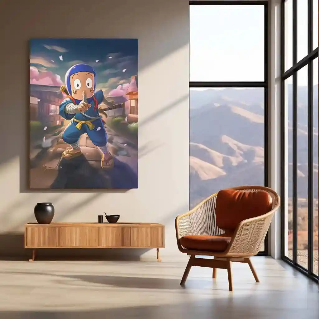 Anime Metal Poster | Ninja Hattori Metal Frame – Classic Anime Wall Art - TURTLEWINGS