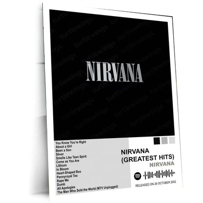 Nirvana Complete Collection | Set of 11 | Set of 4 | Set of 8| Album Posters Metal Frames Grunge Legacy. Iconic Albums. Timeless Wall Statement. - TURTLEWINGS