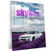 Nissan Skyline GT-R R33 in Lavender Fields Metal Poster | JDM Skyline Wall Art | Premium Car Print