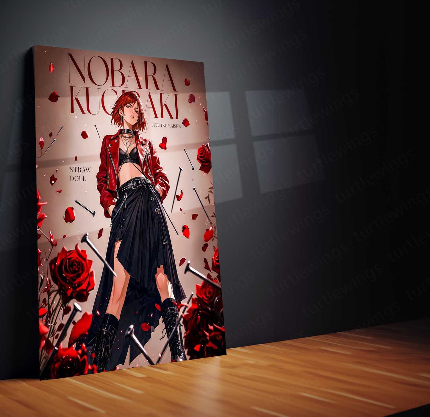 Anime Metal Poster | Nobara Kugisaki Straw Doll Metal Poster | Jujutsu Kaisen Anime Wall Art | Premium Aluminum Print
