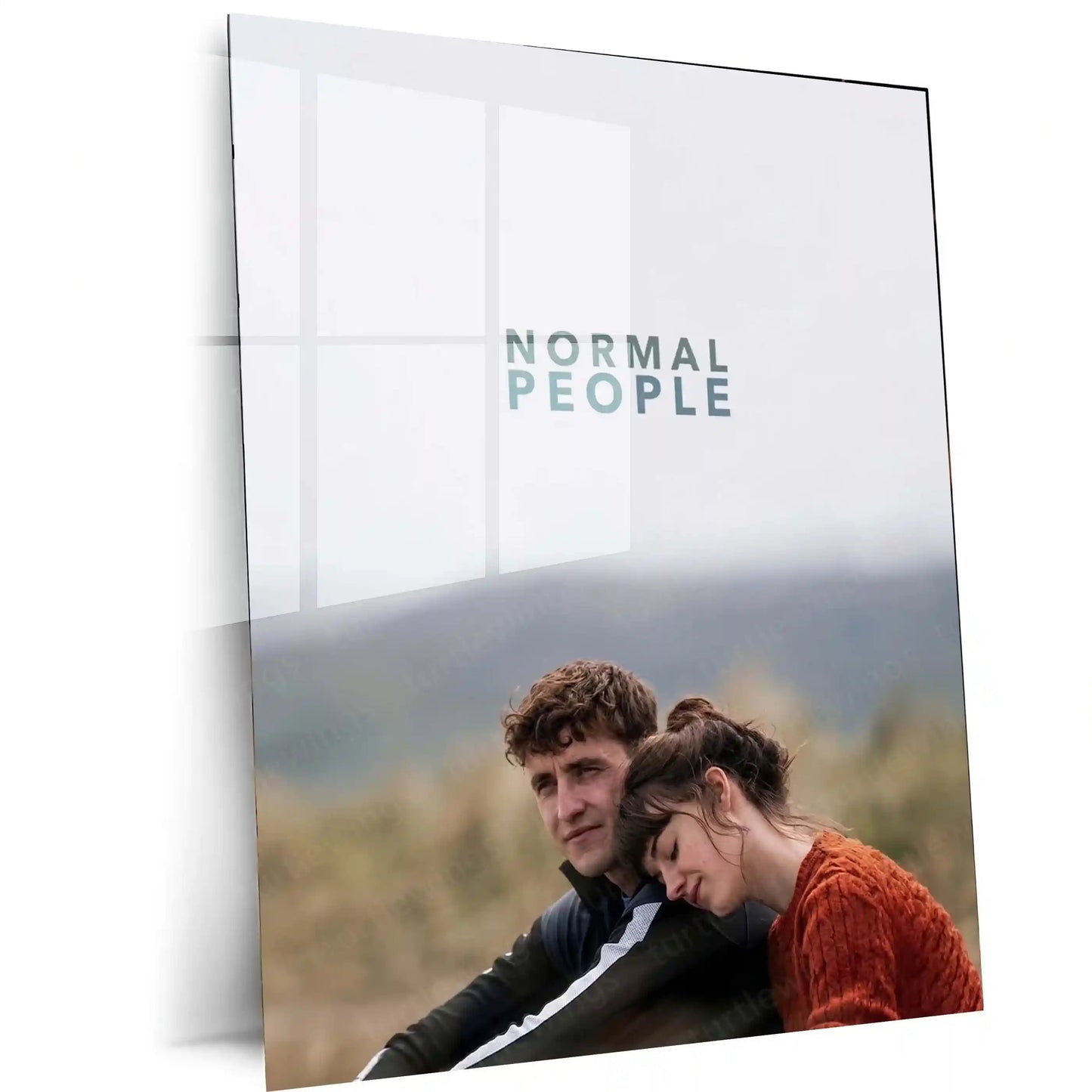 Movies & Series Metal Poster | Normal People Metal Poster | Romantic Couple Scene Wall Art | Minimal Love Aesthetic Frame | Series Inspired Decor - TURTLEWINGS