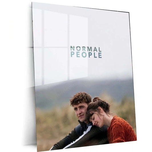 Movies & Series Metal Poster | Normal People Metal Poster | Romantic Couple Scene Wall Art | Minimal Love Aesthetic Frame | Series Inspired Decor - TURTLEWINGS