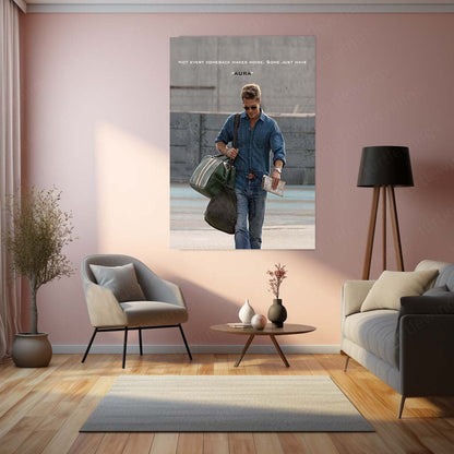 Quote Metal Poster | Brad Pitt – Not Every Comeback Makes Noise | Some Just Have Aura Motivational Metal Frame | Confidence Wall Art by TurtleWings