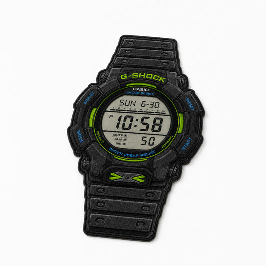 Casio G-Shock Digital Watch Flat Rug | Rugged Tactical Watch Shaped Area Flat Rug | Military Style Shock Resistant Floor Mat for Bedroom, Gaming Room & Collector Décor