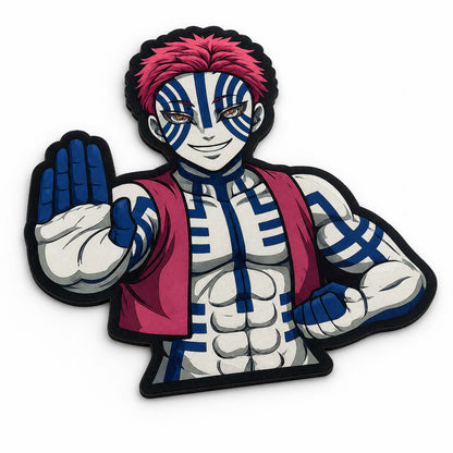 Akaza Cut-out Flat Rug | Demon Slayer Upper Rank Three Anime Flat Rug | Premium Martial Arts Gaming Room Decor