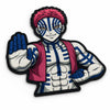 Akaza Cut-out Flat Rug | Demon Slayer Upper Rank Three Anime Flat Rug | Premium Martial Arts Gaming Room Decor