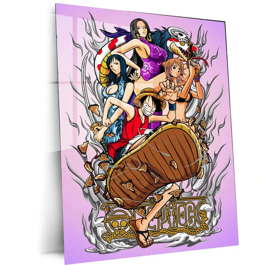 Anime Metal Poster | One Piece Metal Poster | Straw Hat Pirates Wall Art | Epic Anime Adventure Decor 01 - TURTLEWINGS