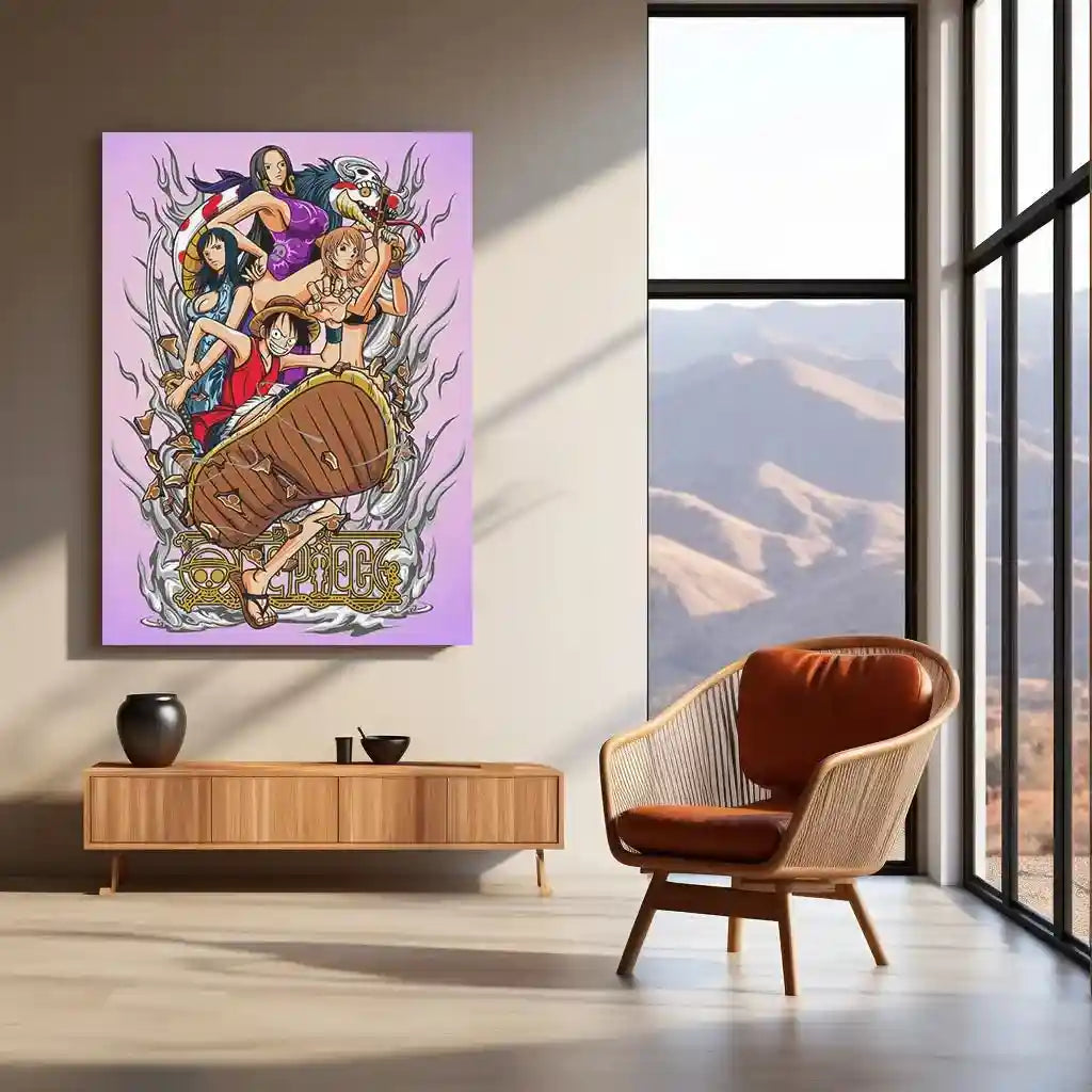 Anime Metal Poster | One Piece Metal Poster | Straw Hat Pirates Wall Art | Epic Anime Adventure Decor 01 - TURTLEWINGS