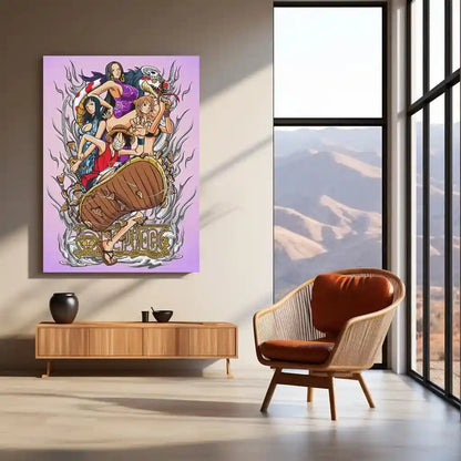 Anime Metal Poster | One Piece Metal Poster | Straw Hat Pirates Wall Art | Epic Anime Adventure Decor 01 - TURTLEWINGS