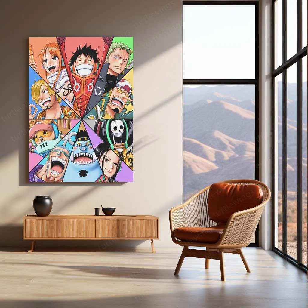 One Piece Metal Poster – Iconic Anime Wall Art | Luffy & Straw Hat Pirates Decor - TURTLEWINGS