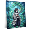 Anime Metal Poster | Obanai Iguro Serpent Breathing Metal Poster | Demon Slayer Anime Wall Art | Premium Aluminum Print
