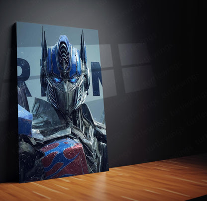 Movies & Series Metal Poster Set of 3 | Optimus Prime Transformers Triptych Wall Art