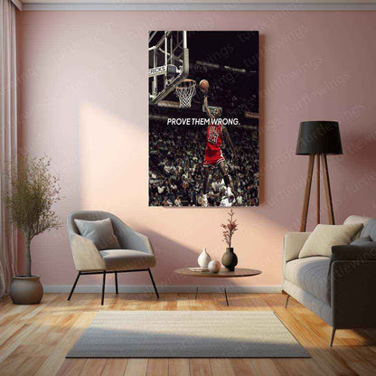 Prove Them Wrong" Metal Poster – Motivational Quote Wall Art | Success & Hustle Mindset Decor - TURTLEWINGS