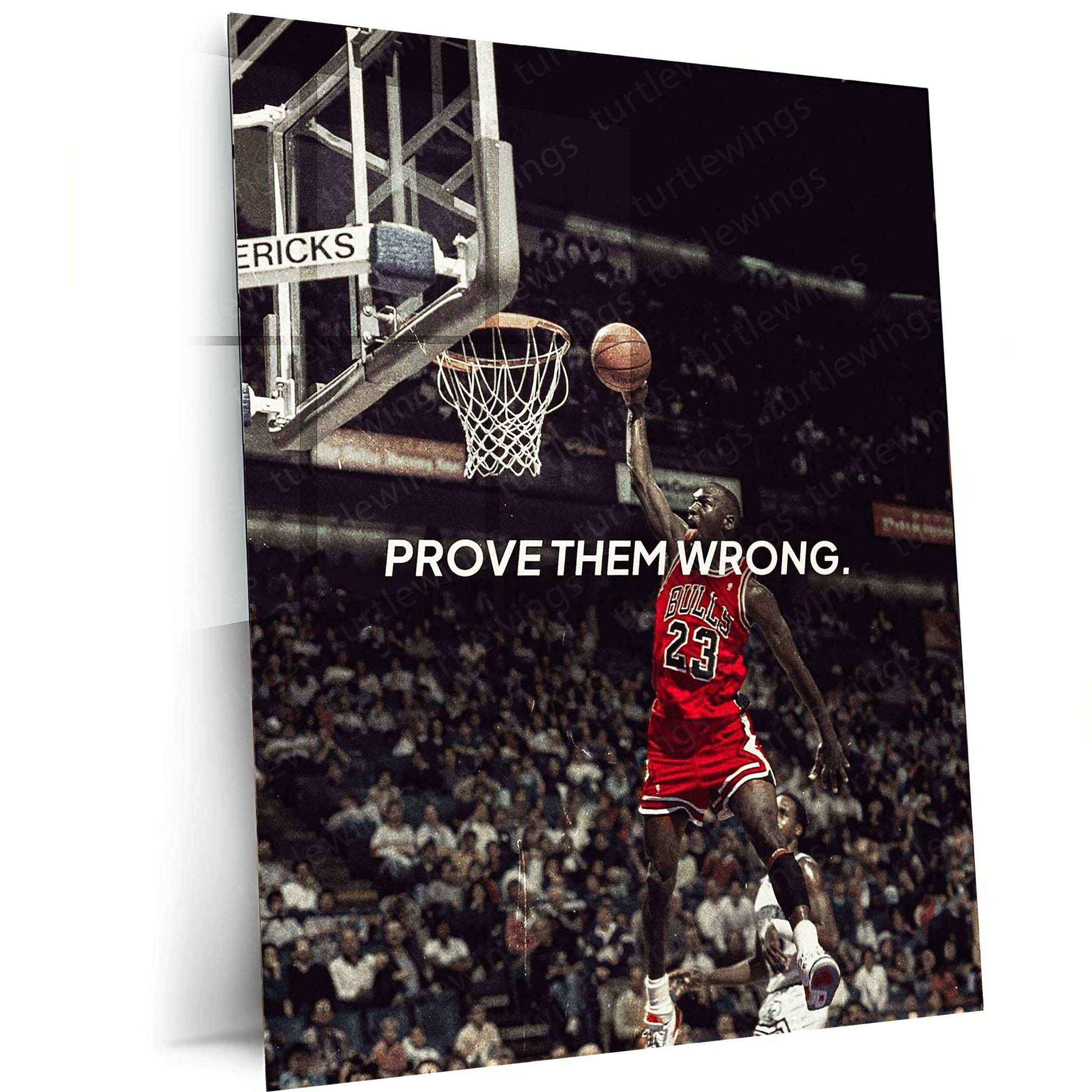 Prove Them Wrong" Metal Poster – Motivational Quote Wall Art | Success & Hustle Mindset Decor - TURTLEWINGS
