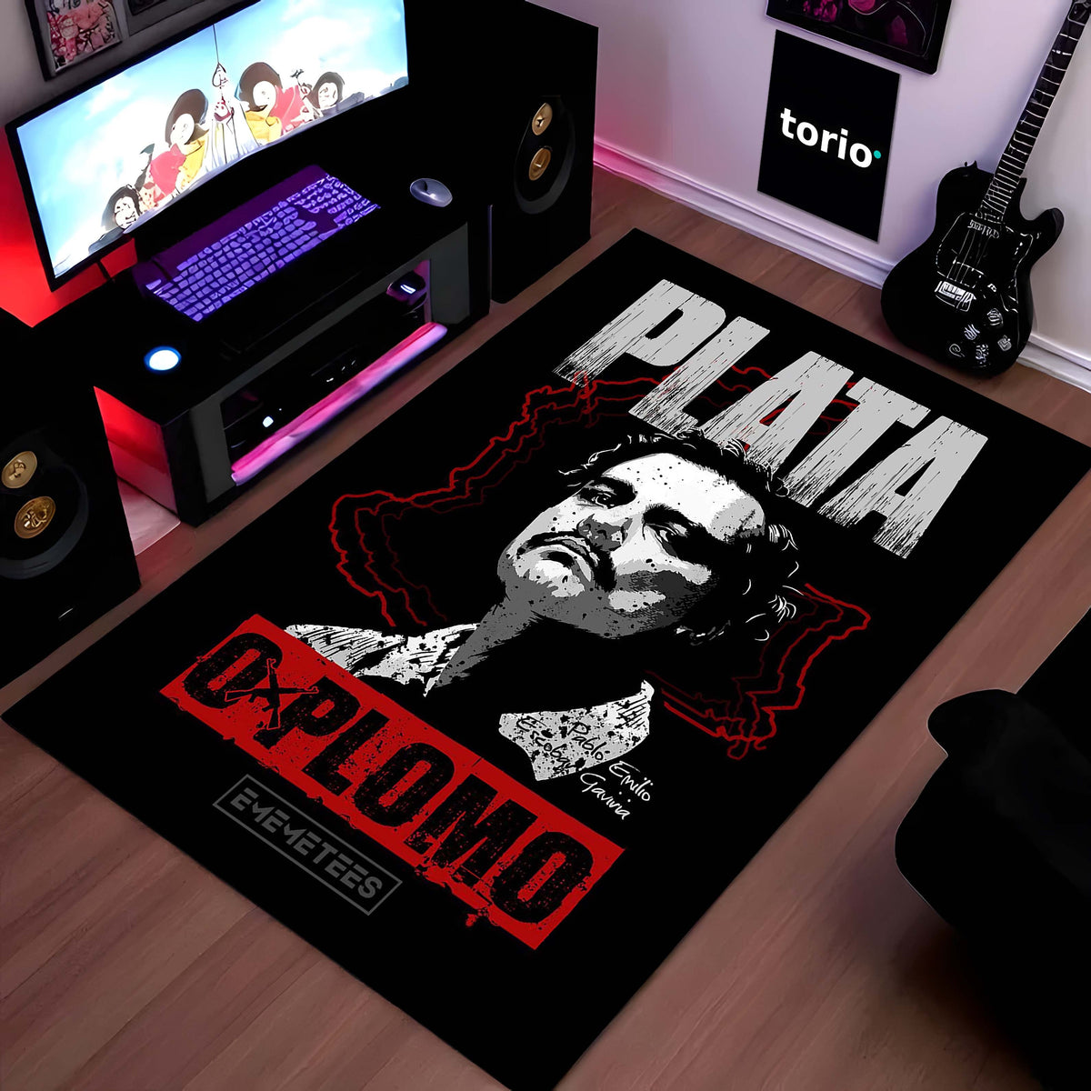 Pablo Escobar Area Flat Rug | Iconic Colombian Kingpin Floor Mat | Gritty Crime-Drama Inspired Decor for Man Cave, Office & Urban Enthusiasts