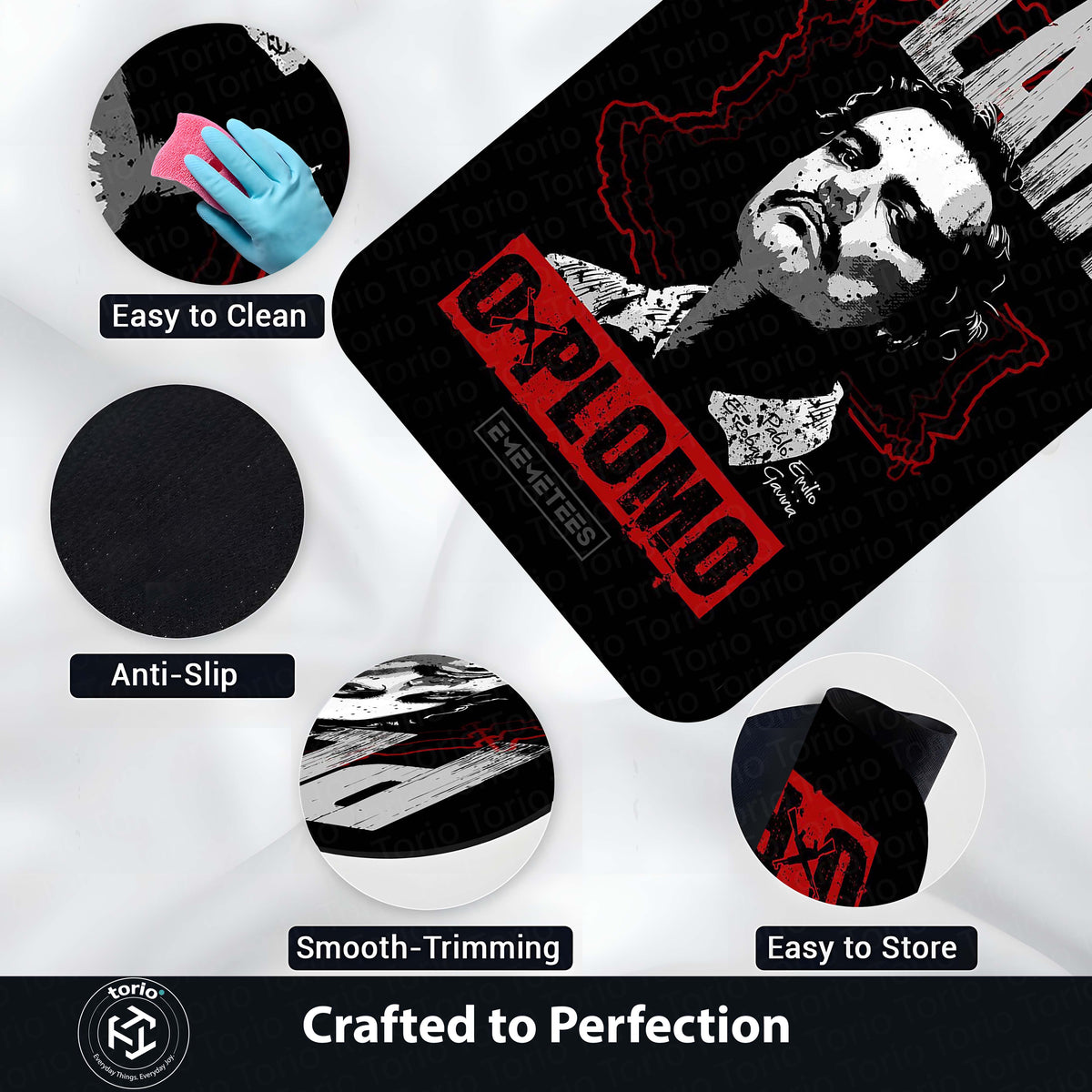 Pablo Escobar Area Flat Rug | Iconic Colombian Kingpin Floor Mat | Gritty Crime-Drama Inspired Decor for Man Cave, Office & Urban Enthusiasts