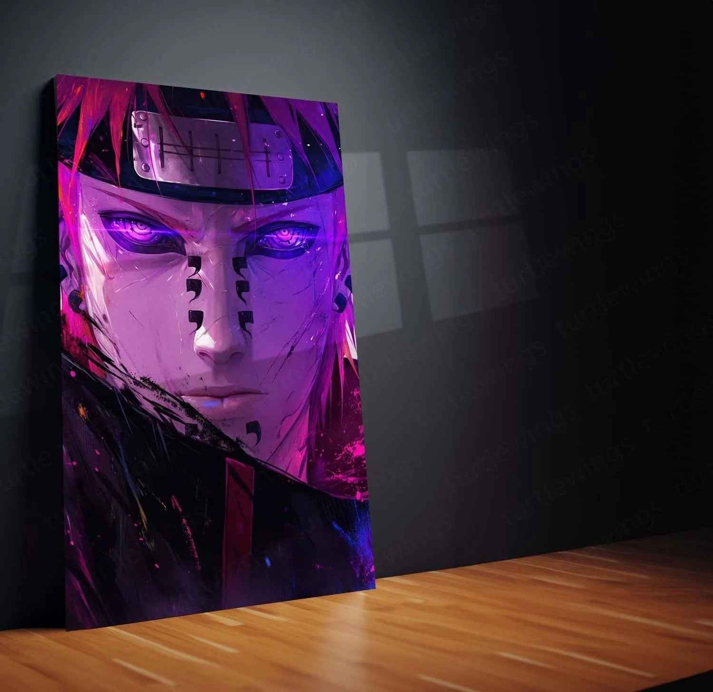 Pain Metal Poster | Naruto Anime Wall Art | Akatsuki Six Paths of Pain Decor - TURTLEWINGS