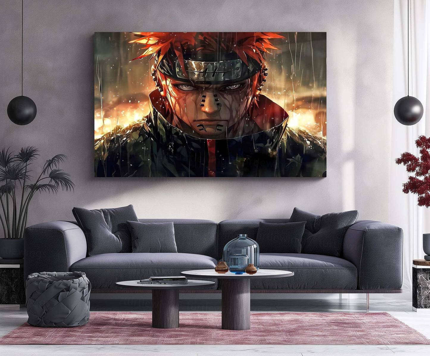 Anime Metal Poster | Naruto Kurama Mode Metal Poster | Powerful Anime Wall Art | Metal Poster 01