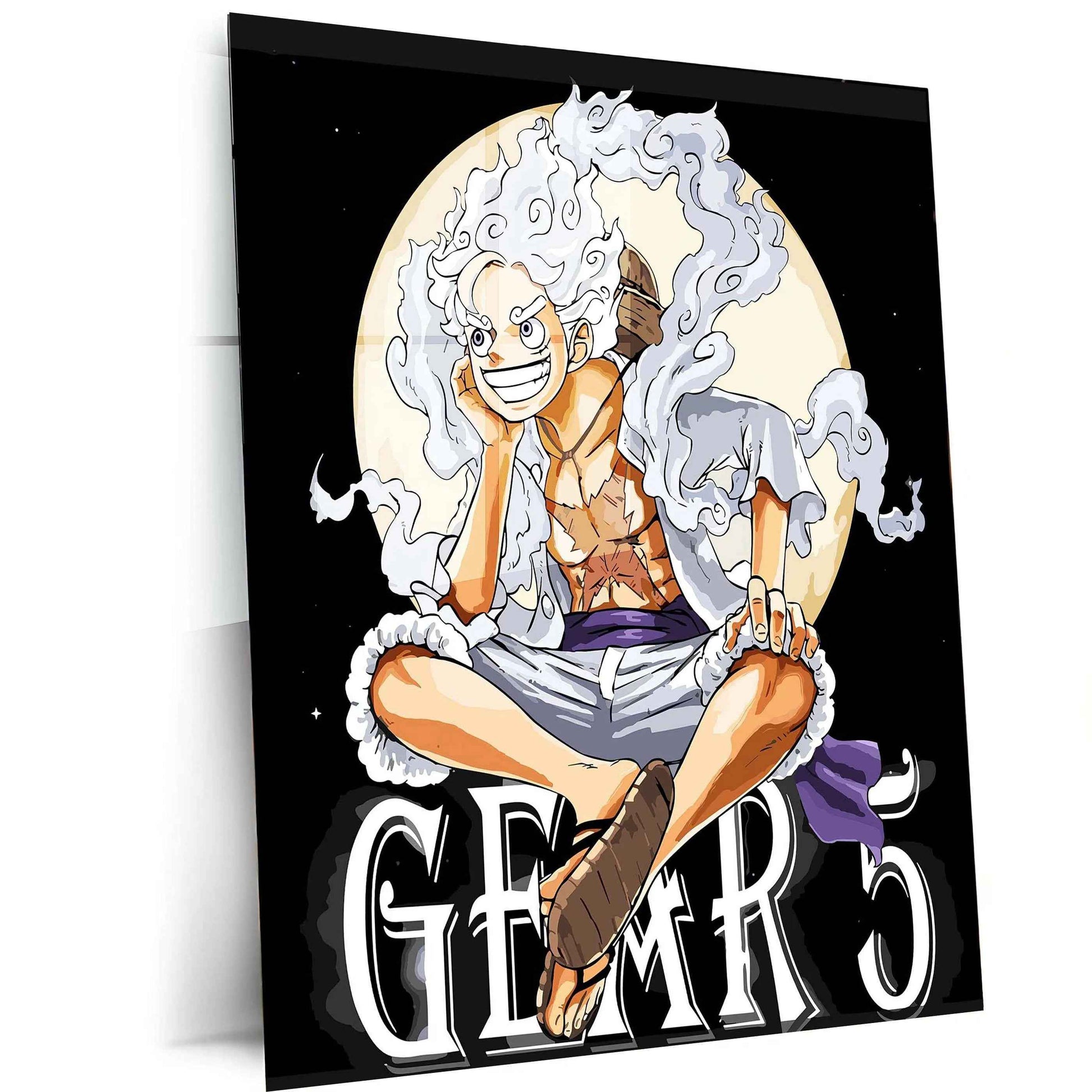 Luffy Gear 5 Metal Poster | One Piece Awakening Art | Joy Boy Anime Wall Decor - TURTLEWINGS