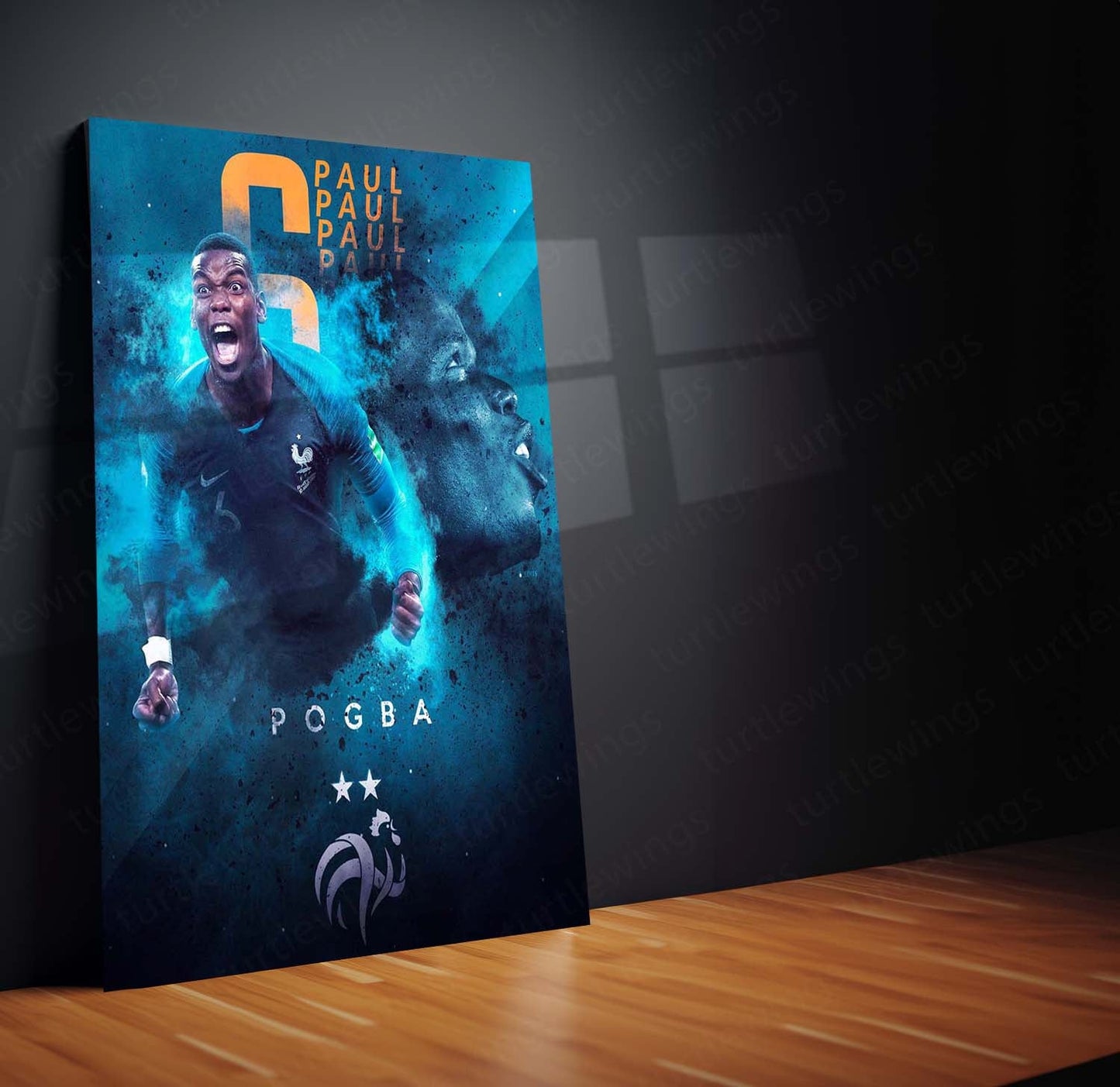 Paul Pogba France Glory Metal Frame – World Cup Inspired Poster | Les Bleus Wall Art - TURTLEWINGS