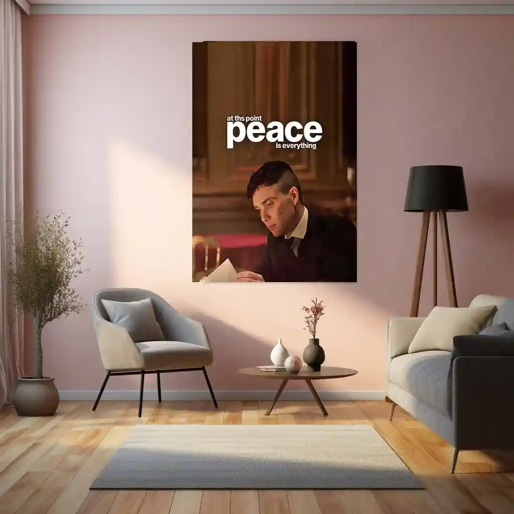 Quote Metal Poster | Peace Is Everything | Inner Calm, Emotional Clarity & Self-Respect Metal Frame - TURTLEWINGS 