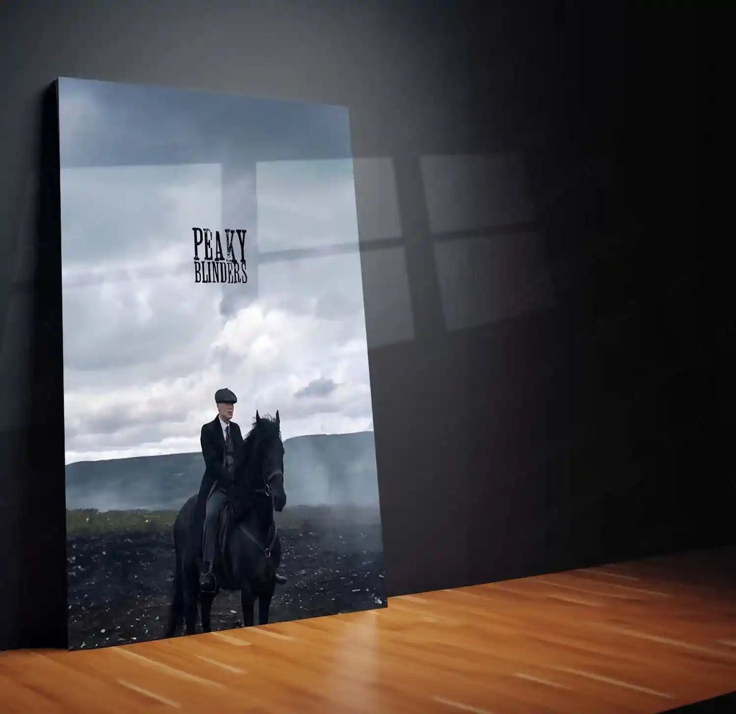 Movies & Series Metal Poster | Peaky Blinders Metal Poster | Thomas Shelby Horse Scene Wall Art | Dark Cinematic Frame | Peaky Blinders Series Decor - TURTLEWINGS