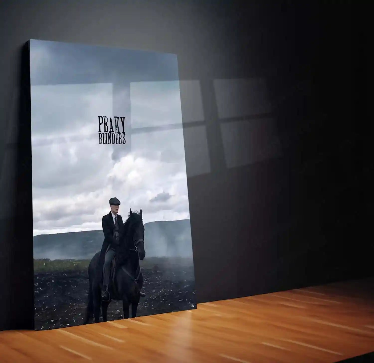 Movies & Series Metal Poster | Peaky Blinders Metal Poster | Thomas Shelby Horse Scene Wall Art | Dark Cinematic Frame | Peaky Blinders Series Decor - TURTLEWINGS