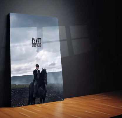 Movies & Series Metal Poster | Peaky Blinders Metal Poster | Thomas Shelby Horse Scene Wall Art | Dark Cinematic Frame | Peaky Blinders Series Decor - TURTLEWINGS