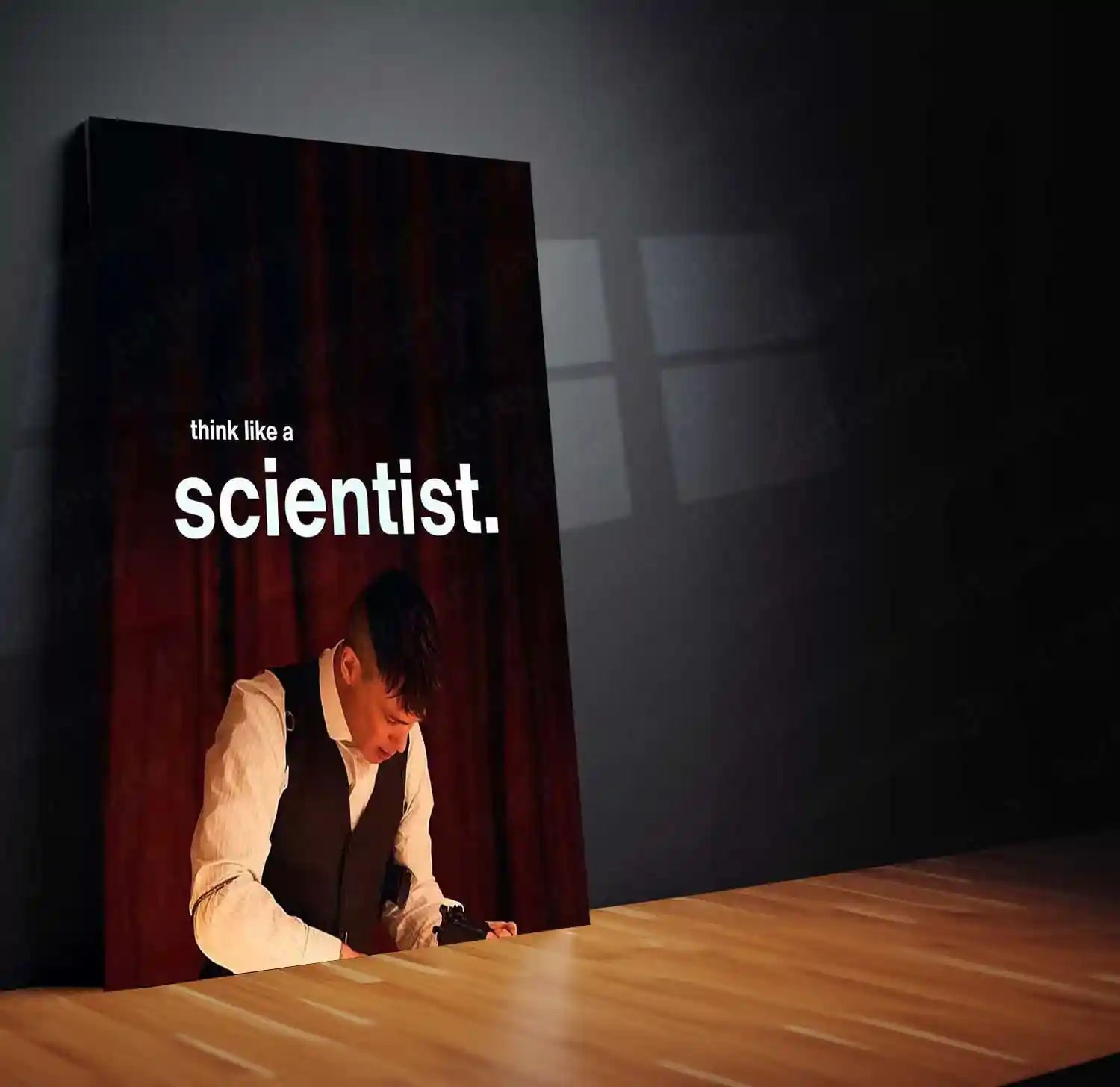 Quote Metal Poster | Peaky Blinders – Think Like a Scientist | Strategic Intelligence Metal Poster - TURTLEWINGS