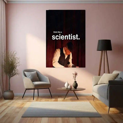 Quote Metal Poster | Peaky Blinders – Think Like a Scientist | Strategic Intelligence Metal Poster - TURTLEWINGS
