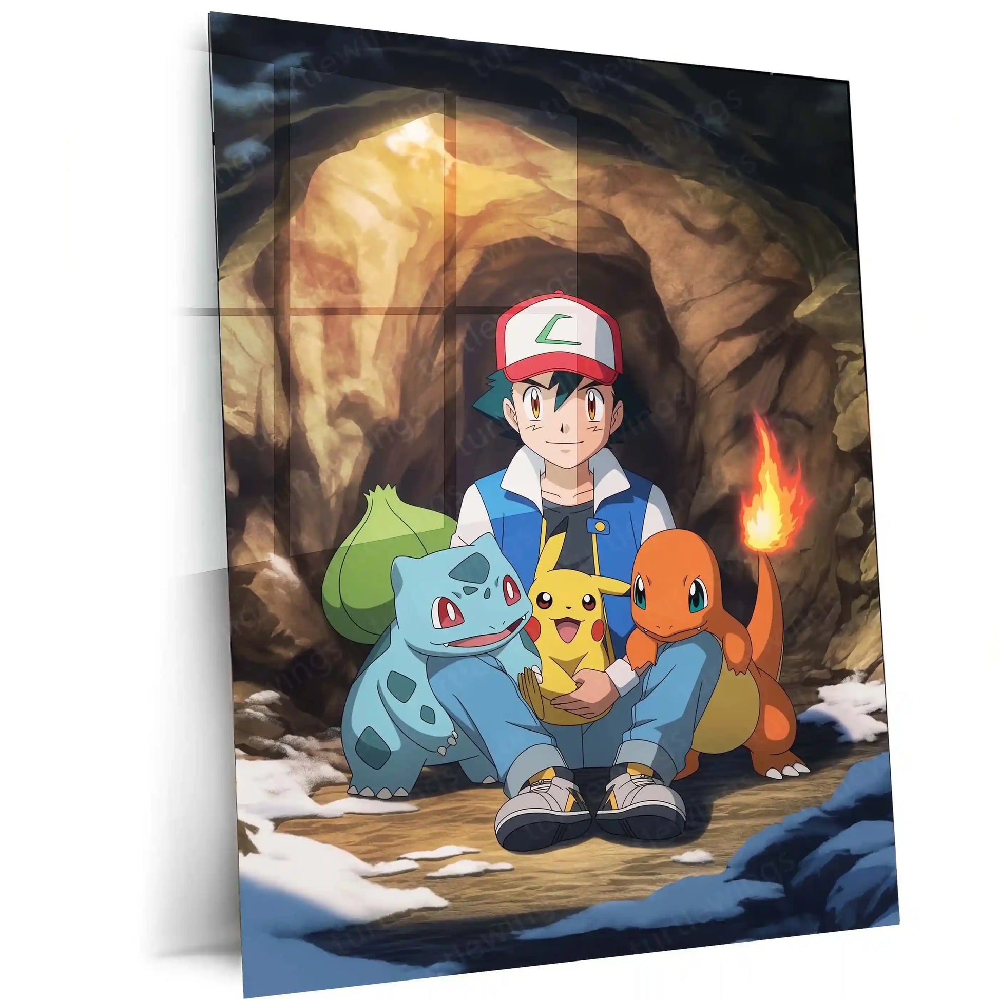 Anime Metal Poster | Pikachu Metal Poster – Electric Pokémon Wall Art - TURTLEWINGS