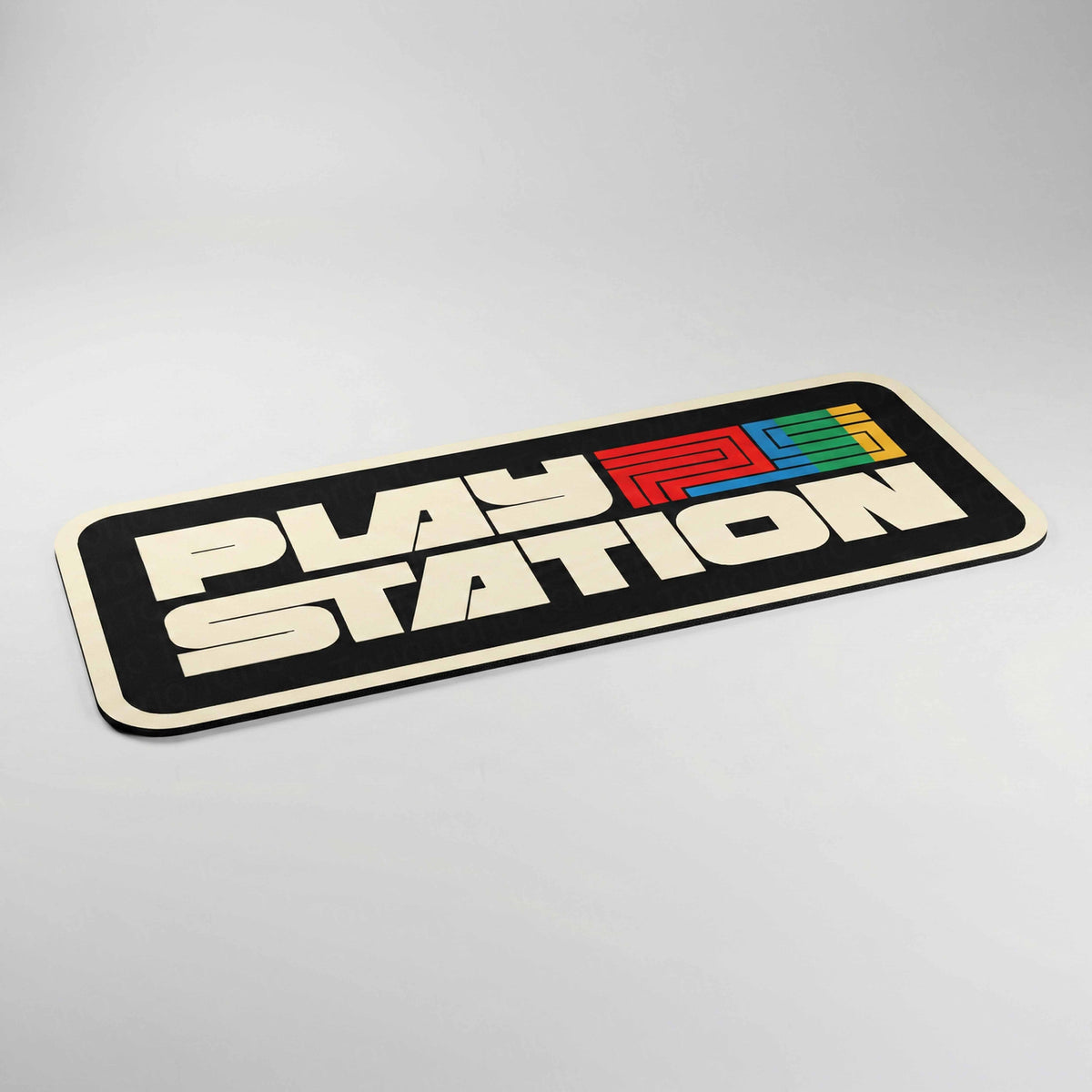 PlayStation Gaming Inspired Floor Mat (3 mm Thick) | Retro Console Logo Art for Gaming Room, Studio & Gamer Setup