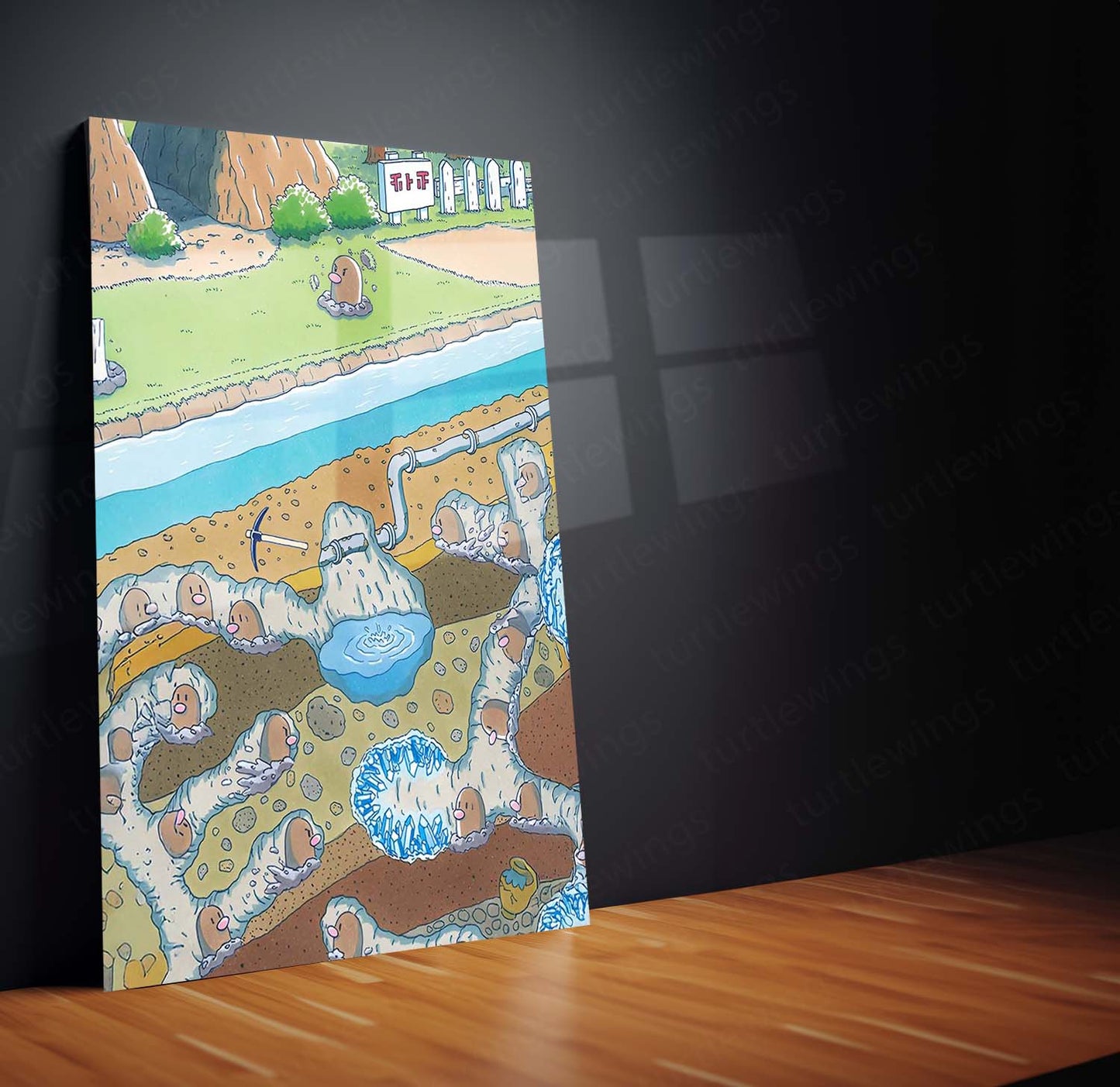 Anime Metal Poster | Pokemon Metal Frame | Cute & Fun Anime Wall Art | Premium Metal Poster