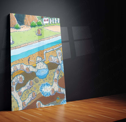 Anime Metal Poster | Pokemon Metal Frame | Cute & Fun Anime Wall Art | Premium Metal Poster